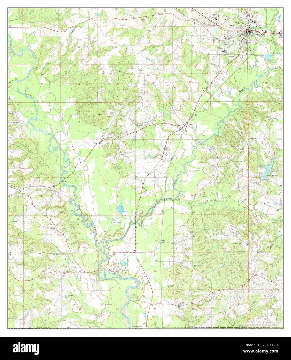 Carte de tylertown mississippi Banque de photographies et d’images à