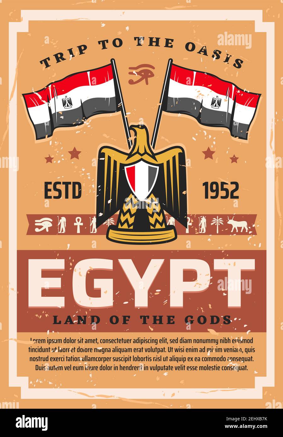 Fanion Mini Drapeau Pays Voiture Decoration Egypte Egyptien