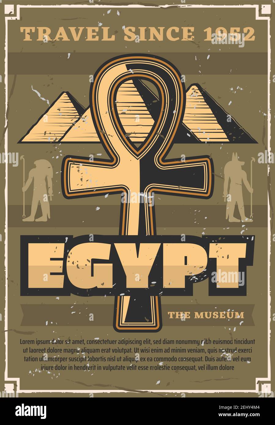 Affiche Egypte Style Voyage Vintage Impression Murale Rétro 30X40 Din