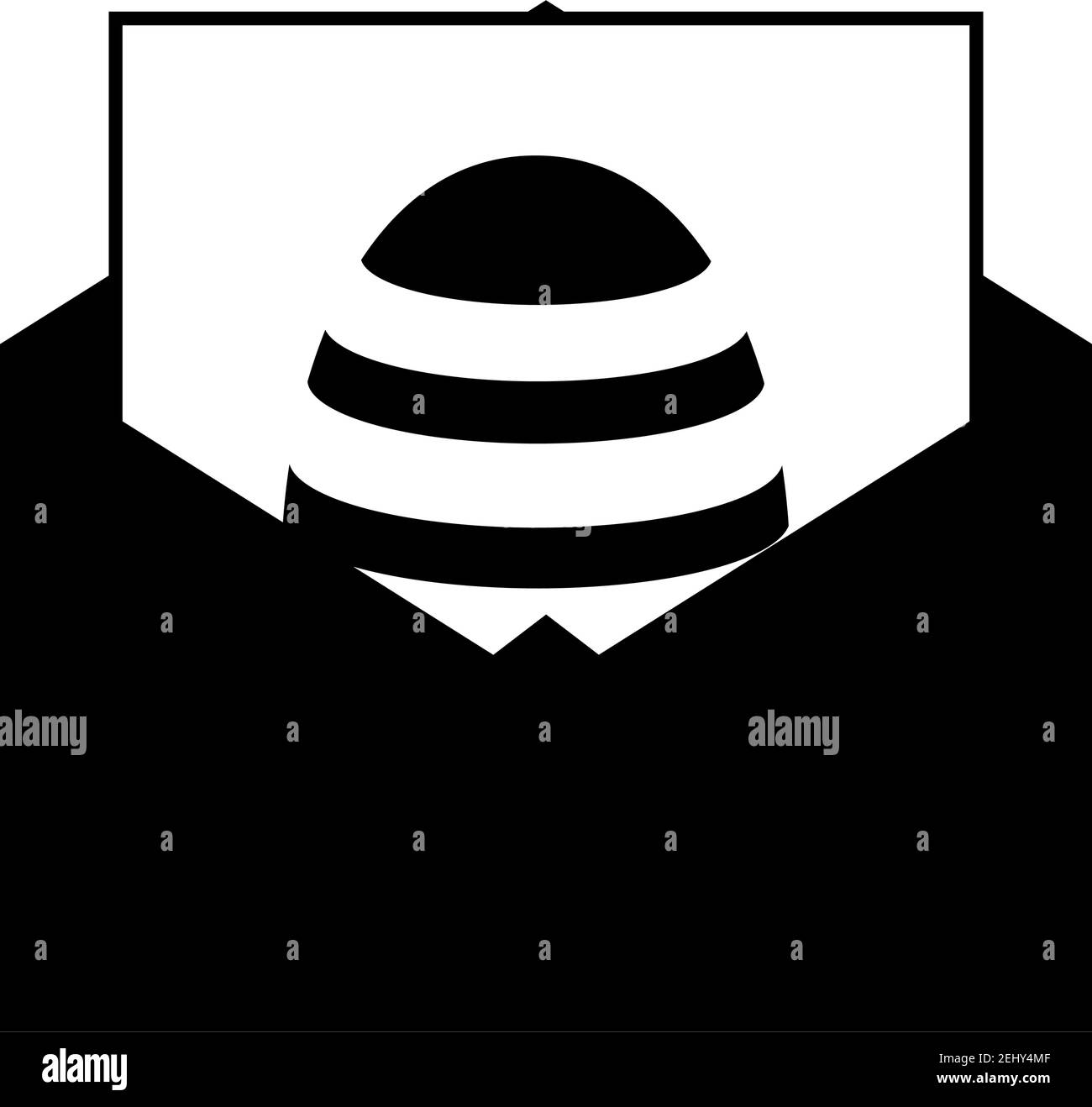 Enveloppe avec icône oeuf de Pâques. Motif de glyphe noir. Illustration vectorielle. Illustration de Vecteur