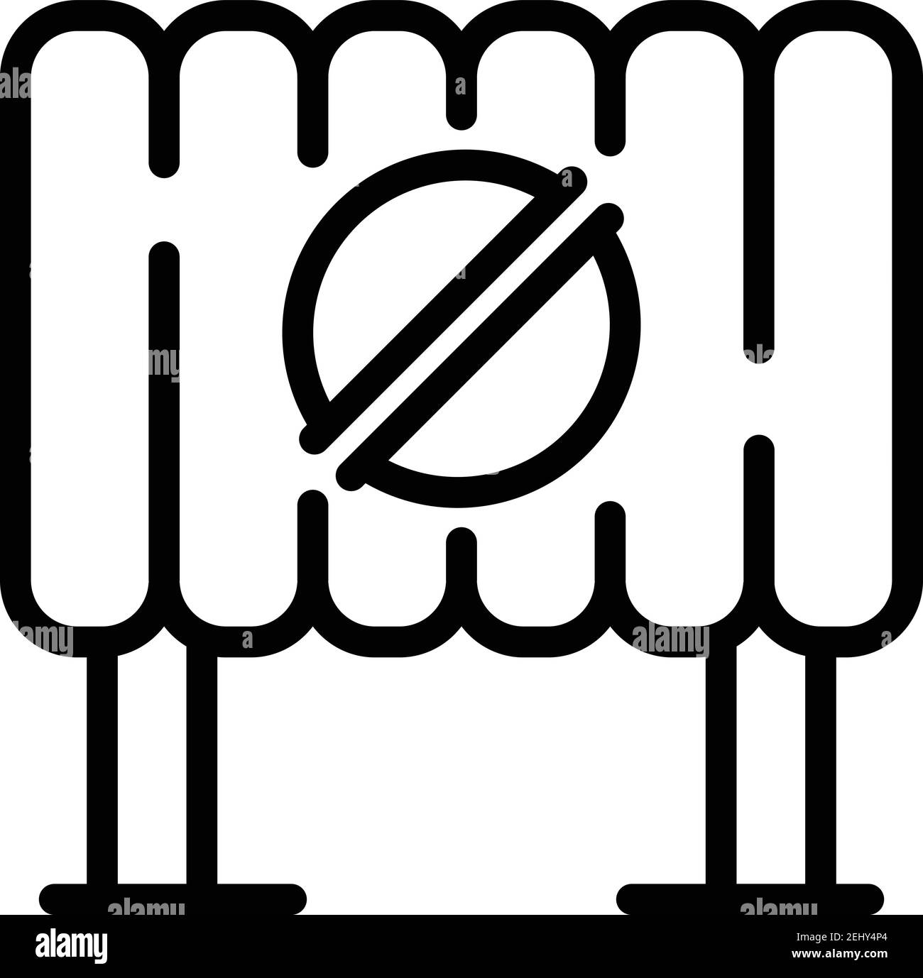 Icône de bannière restreinte. Icône vectorielle de bannière restreinte pour la conception Web isolée sur fond blanc Illustration de Vecteur