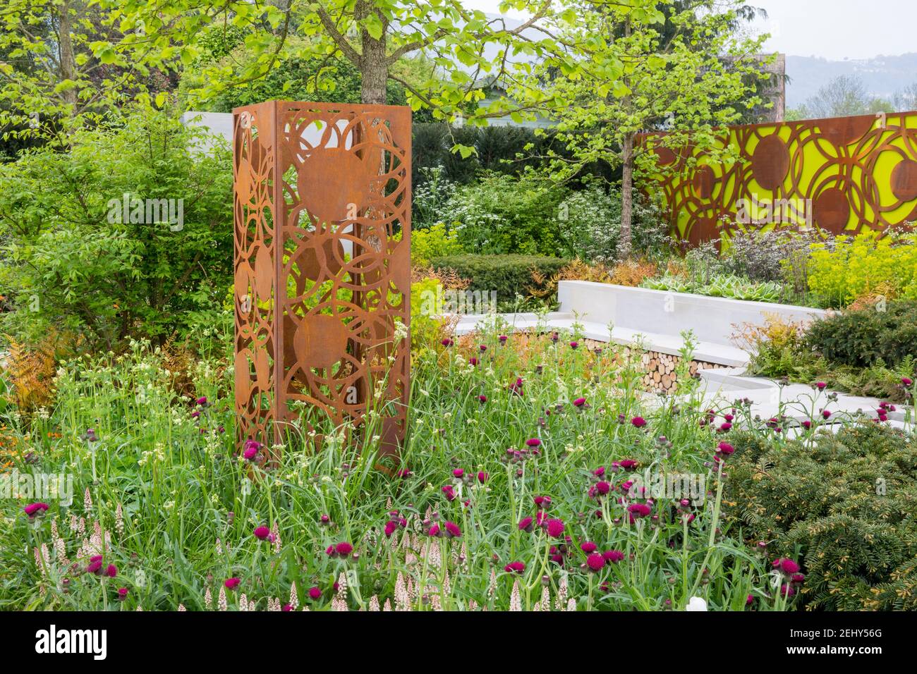 Esschert Design Bordure De Pelouse Rouillée à Pois - Clôture