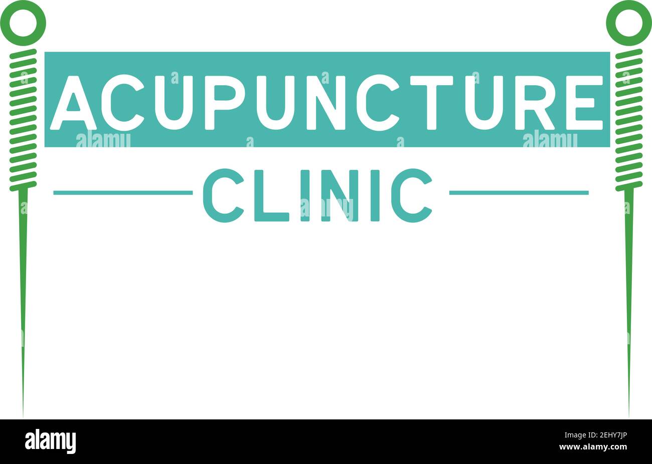 logo de thérapie d'acupuncture avec espace de texte pour votre slogan tagline, illustration vectorielle Illustration de Vecteur