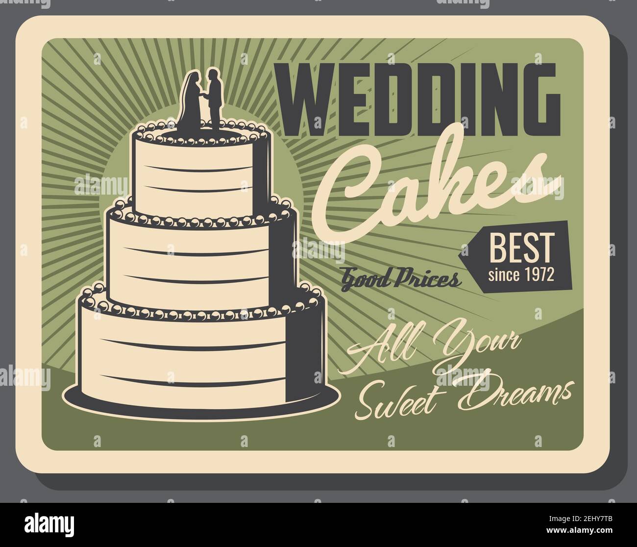 Affiche De L Agence D Organisation De Restauration De Mariage Et De Patisserie Ou De Mariage Bonbons Vector Bride Et Mariee Sur Gateau De Mariage Celebration D Evenement Vip Image Vectorielle Stock Alamy