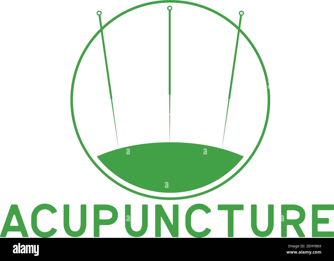 logo de thérapie d'acupuncture avec espace de texte pour votre slogan tagline, illustration vectorielle Illustration de Vecteur