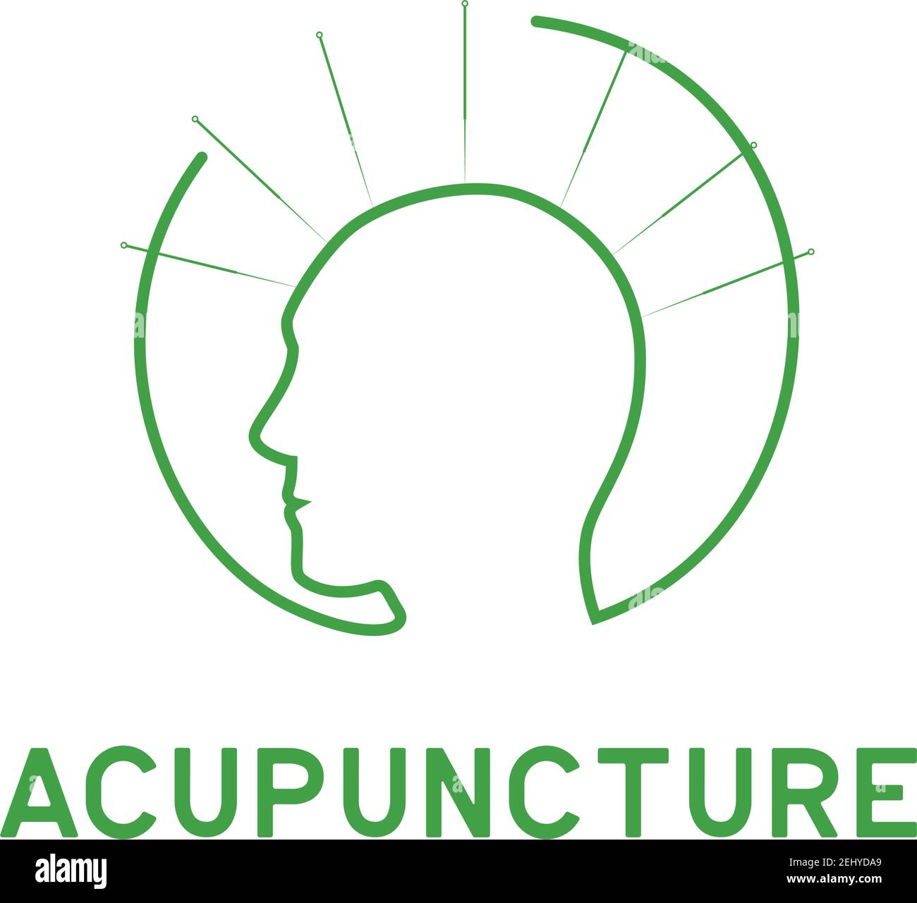 logo de thérapie d'acupuncture avec espace de texte pour votre slogan tagline, illustration vectorielle Illustration de Vecteur