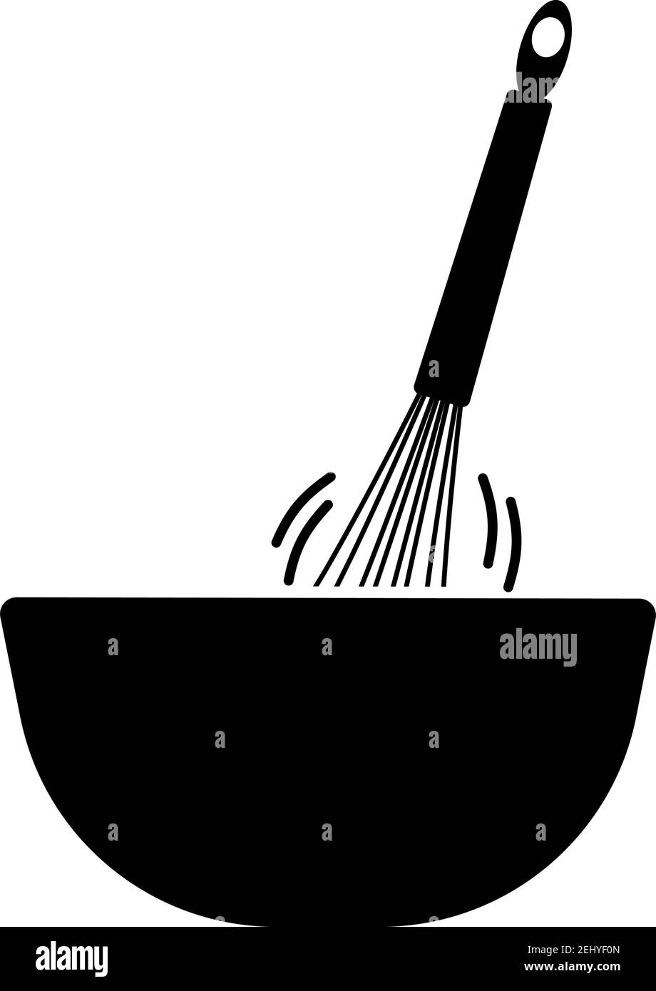 Mélange de la corolle dans l'icône du bol. Motif de glyphe noir. Illustration vectorielle. Illustration de Vecteur