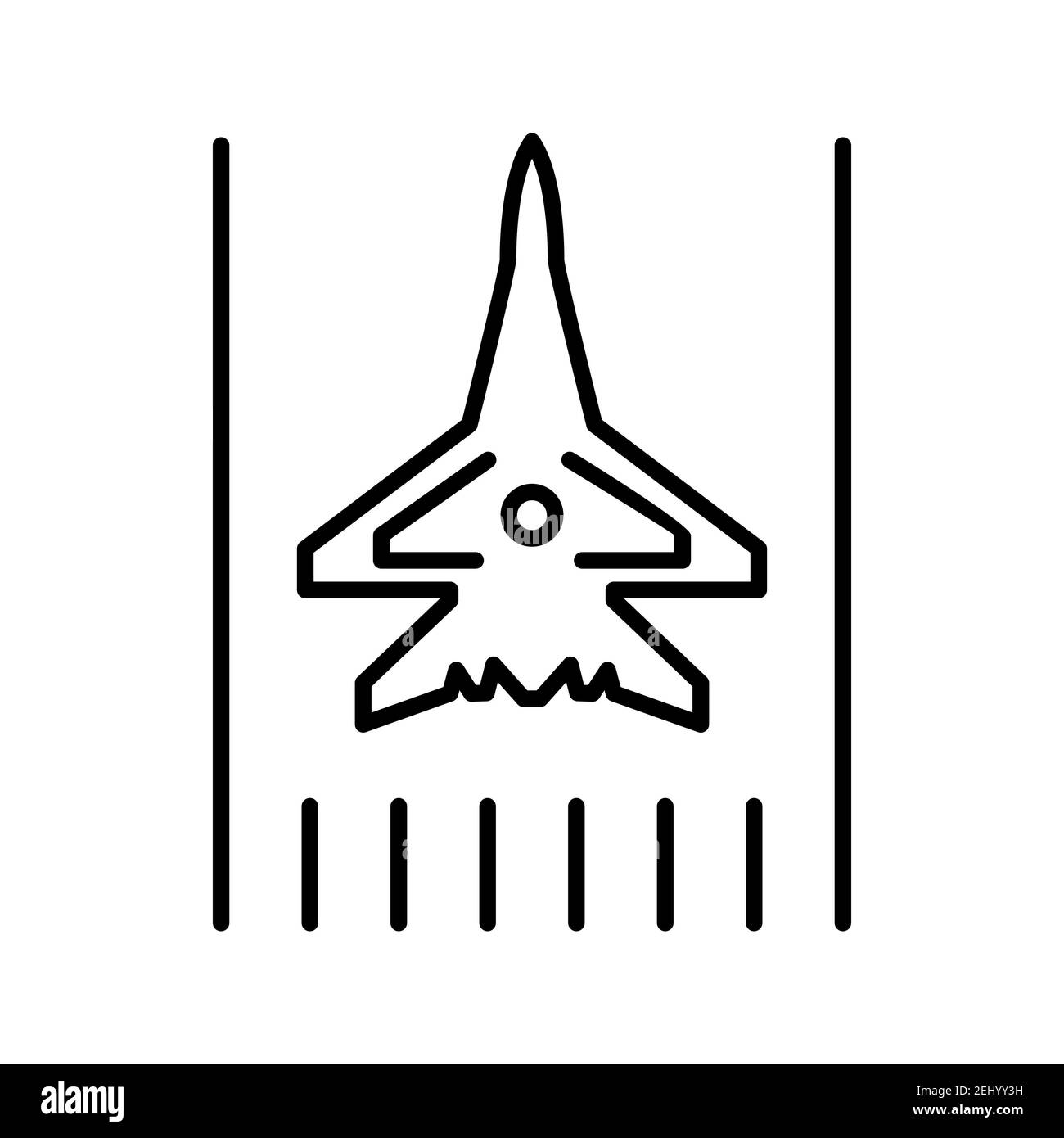 Illustration de l'icône de vecteur de ligne de base aérienne isolée sur fond blanc Banque D'Images