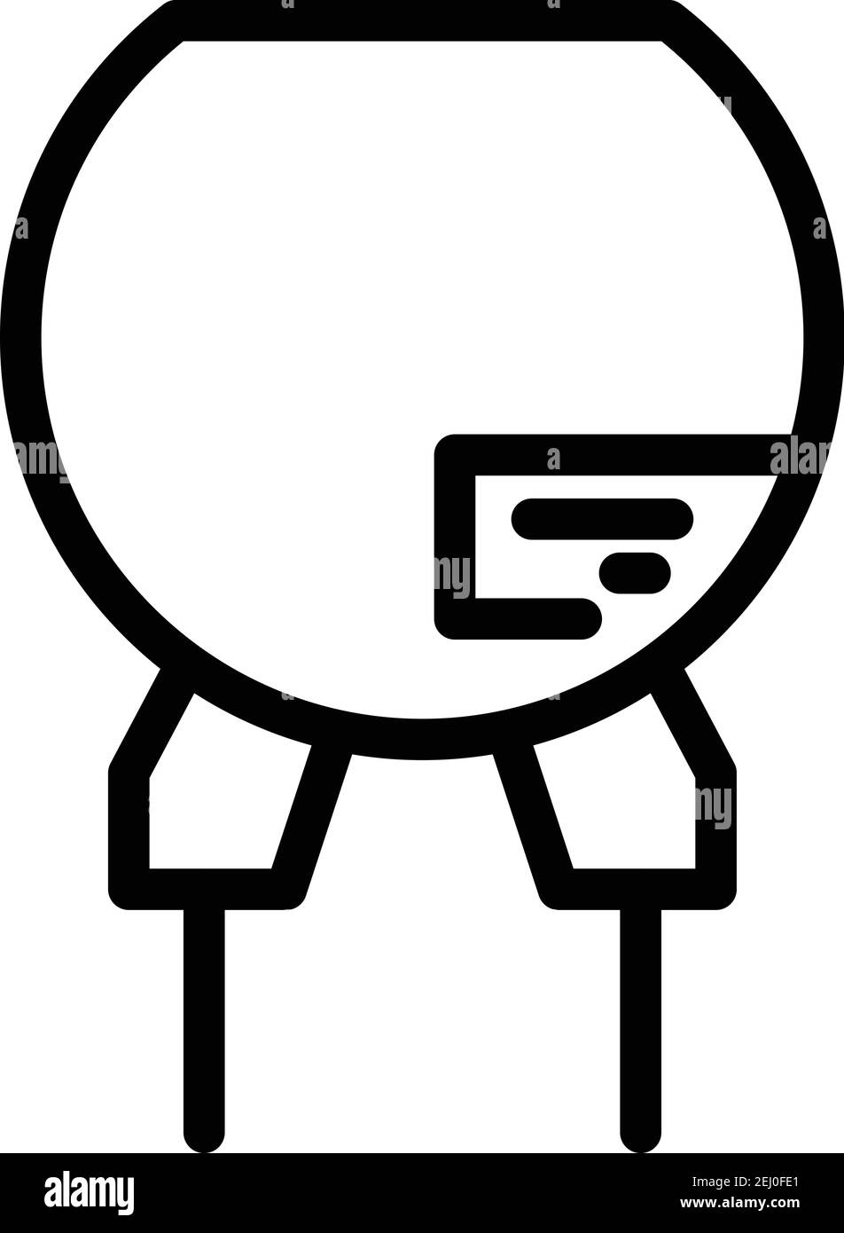 Icône de résistance variable. Décrivez l'icône de vecteur de résistance variable pour la conception de sites Web isolée sur fond blanc Illustration de Vecteur