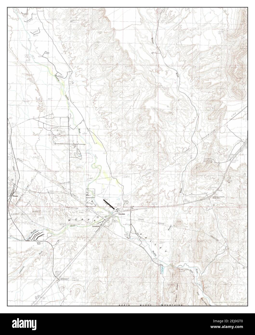Moapa East, Nevada, carte 1983, 1:24000, États-Unis d'Amérique par cartes intemporelles, données U.S. Geological Survey Banque D'Images