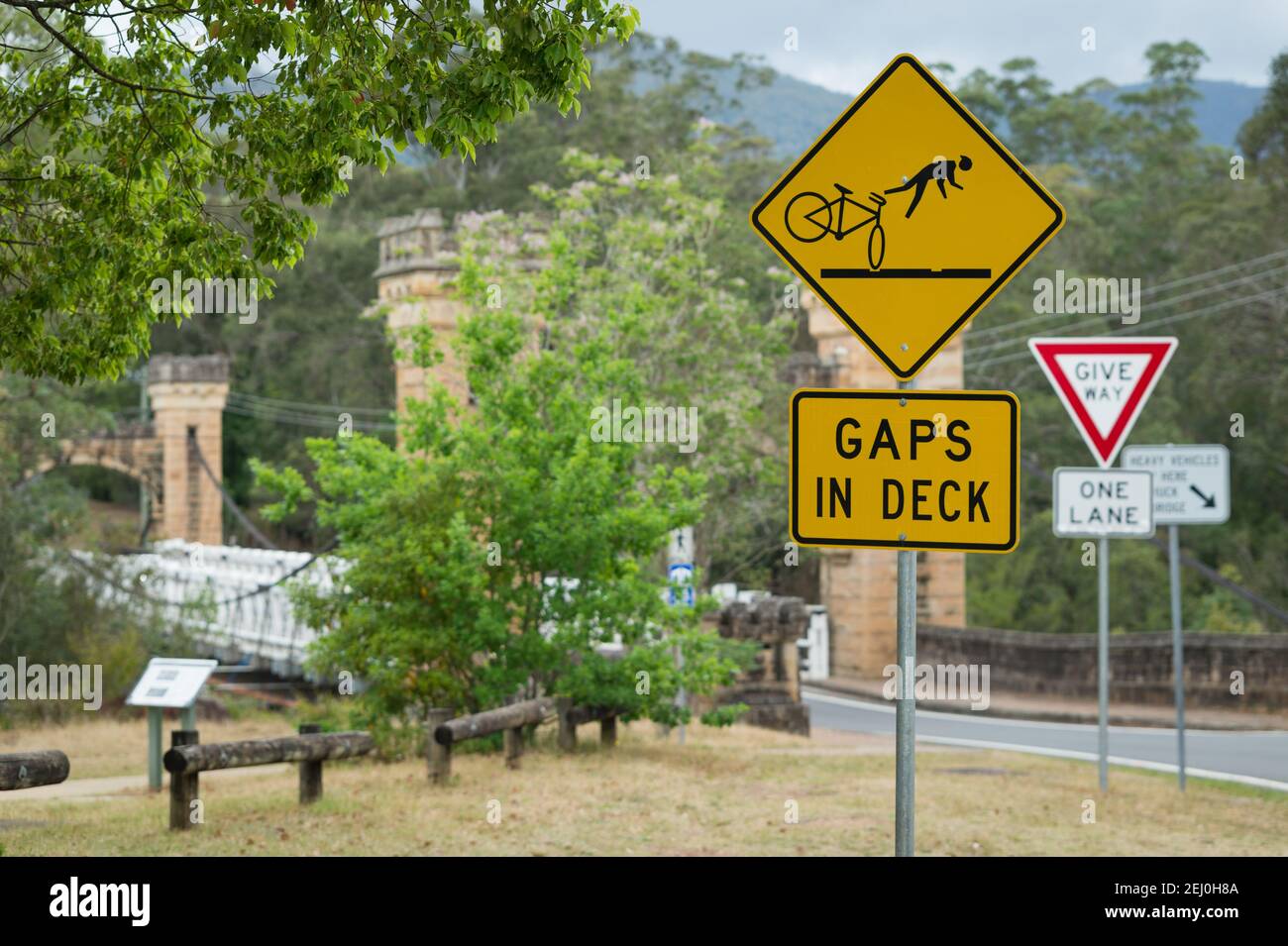 Hampden Bridge, Kangaroo Valley, Nouvelle-Galles du Sud, Australie. Banque D'Images