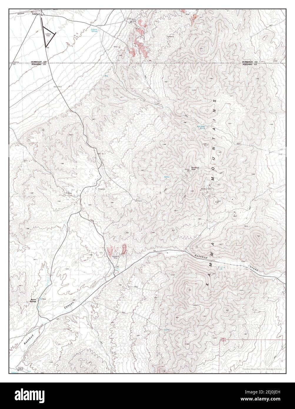 Sulphur, Nevada, carte 1981, 1:24000, États-Unis d'Amérique par Timeless Maps, données U.S. Geological Survey Banque D'Images