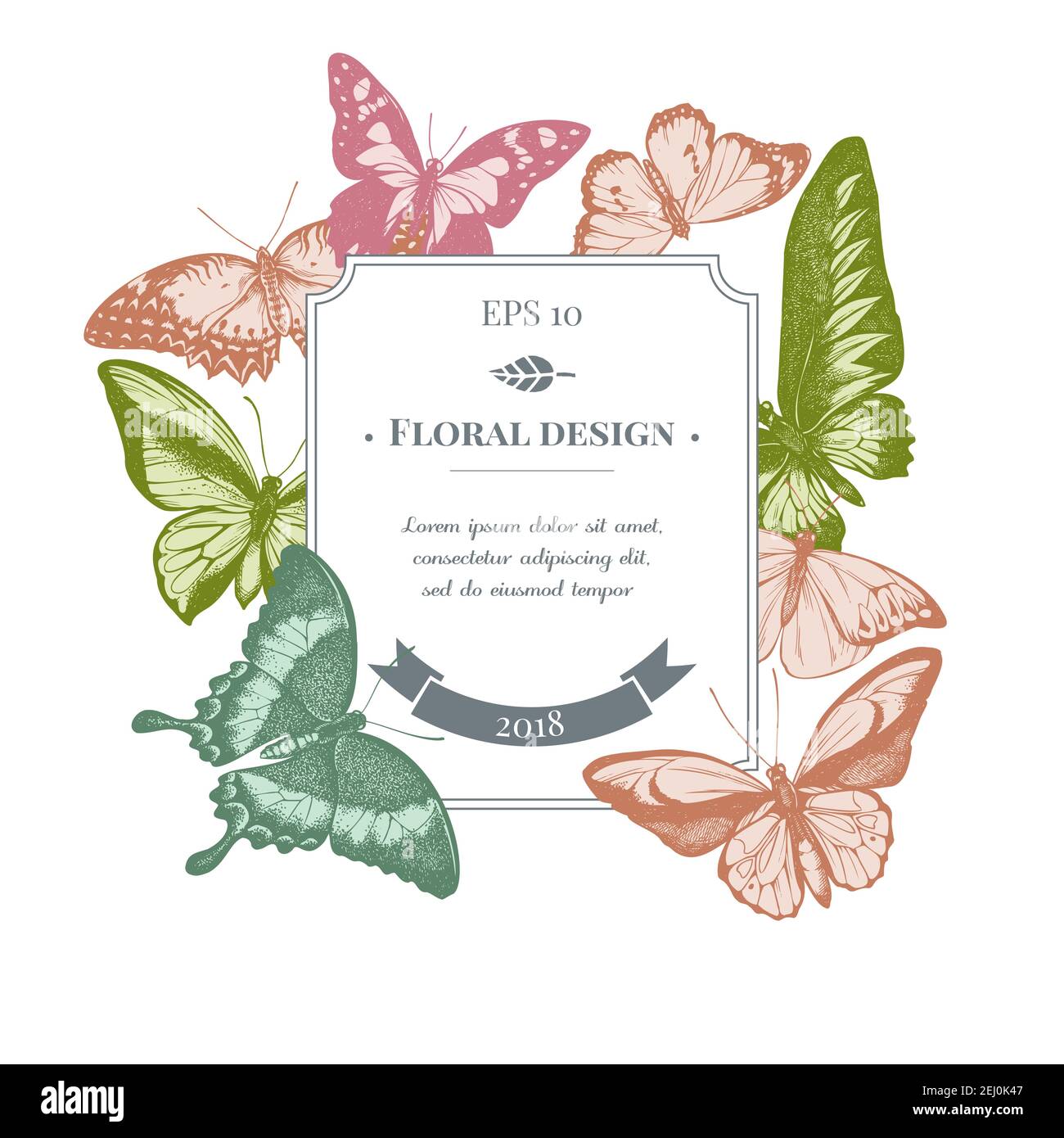 Badge avec laçage rouge pastel, nageoires dorées de wallace, queue à pois pourpre, pointe orange, queue rouge émeraude, tigre Uni Illustration de Vecteur