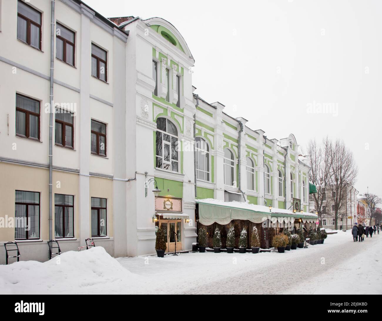 Old street à Moguilev. Bélarus Banque D'Images