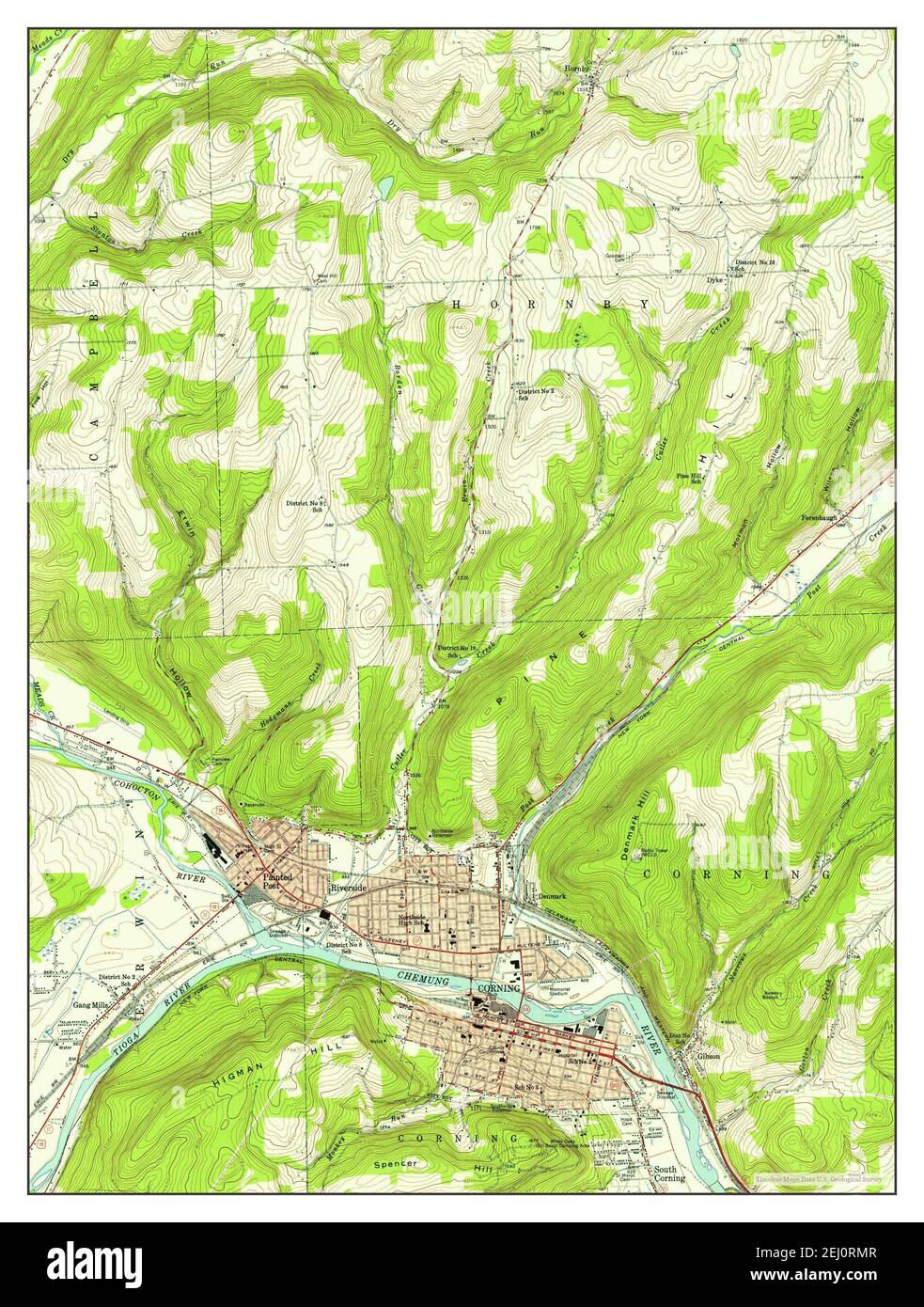 Mapa de corning nueva york Banque de photographies et d’images à haute ...