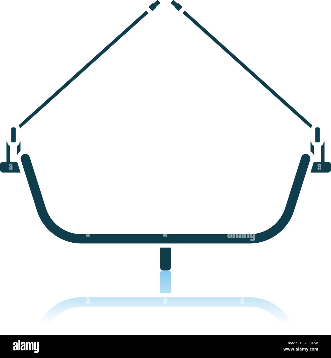 Icône de siège alpiniste. Conception de réflexion d'ombre. Illustration vectorielle. Illustration de Vecteur