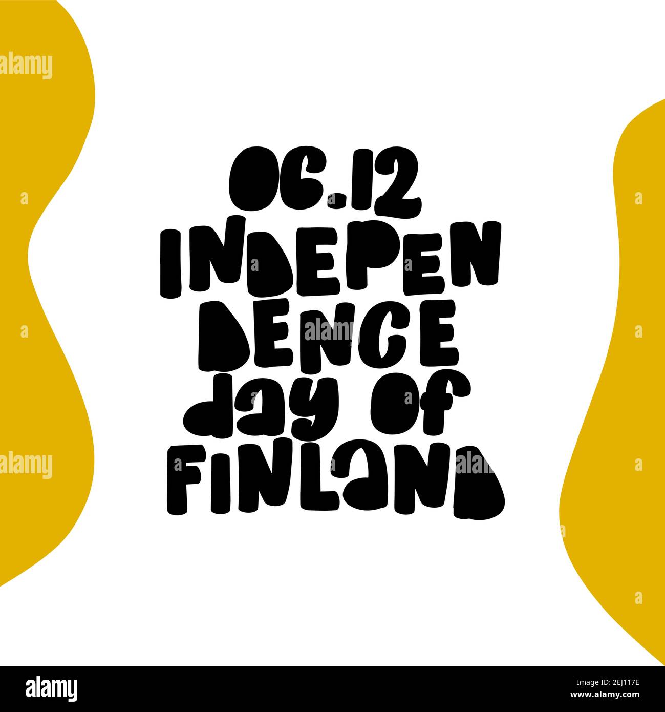 Jour de l'indépendance de la Finlande calligraphie lettrage à la main Illustration de Vecteur