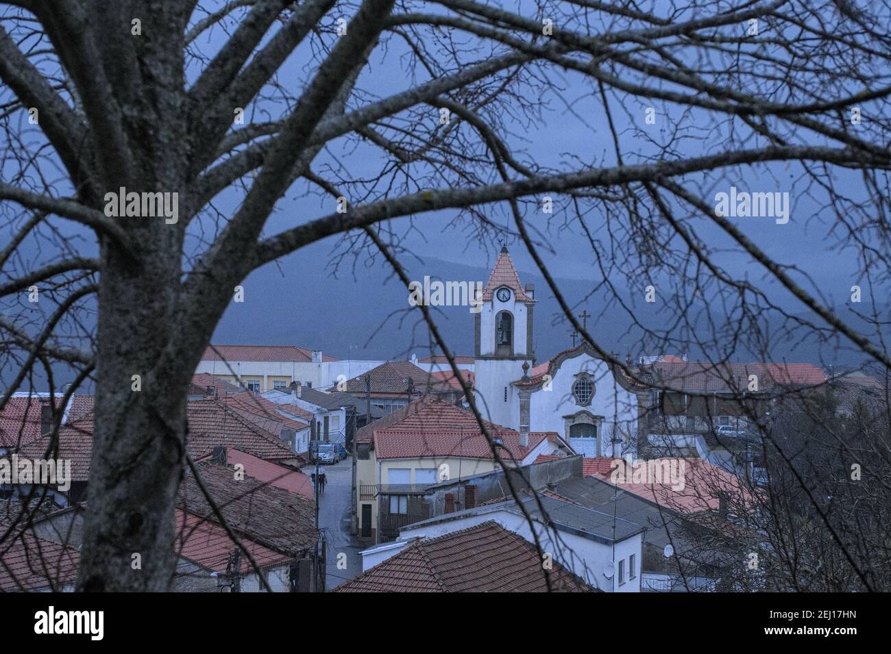 Vue sur le village de Vila Boa, dans la région portugaise de Trás-OS-Montes Banque D'Images