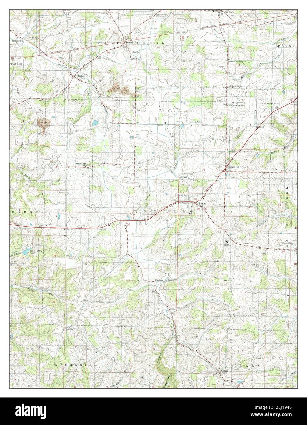 Berlin, Ohio, carte 1994, 1:24000, États-Unis d'Amérique par Timeless Maps, données U.S. Geological Survey Banque D'Images