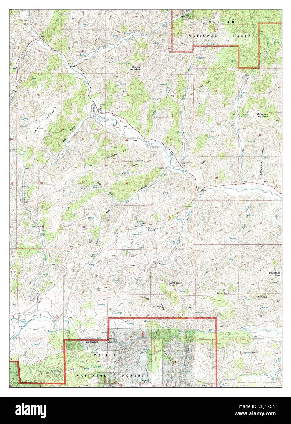 Izee, Oregon, carte 1998, 1:24000, États-Unis d'Amérique par Timeless Maps, données U.S. Geological Survey Banque D'Images