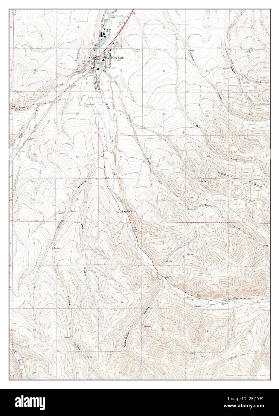 Carte de la roche pilote de l'oregon Banque d'images détourées Alamy