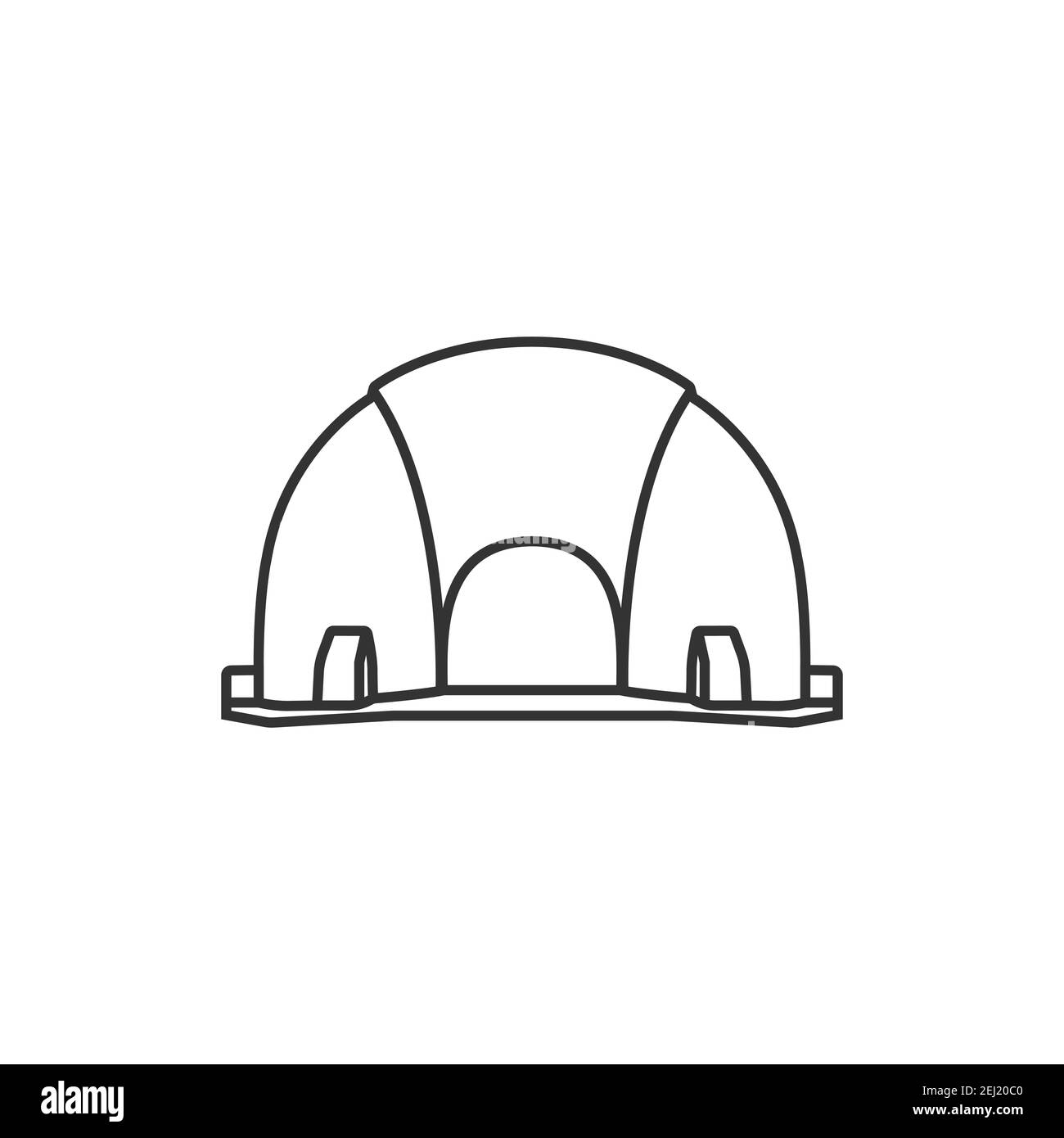 Contour réaliste d'icône vectorielle d'un casque de construction. Casque de protection pour protéger votre tête. Équipement de protection individuelle. Illustration de Vecteur