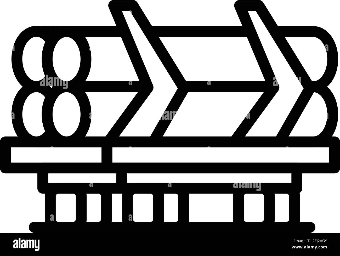 Icône des pâtes de bois. Contour des pulpes de bois icône de vecteur pour la conception de Web isolé sur fond blanc Illustration de Vecteur