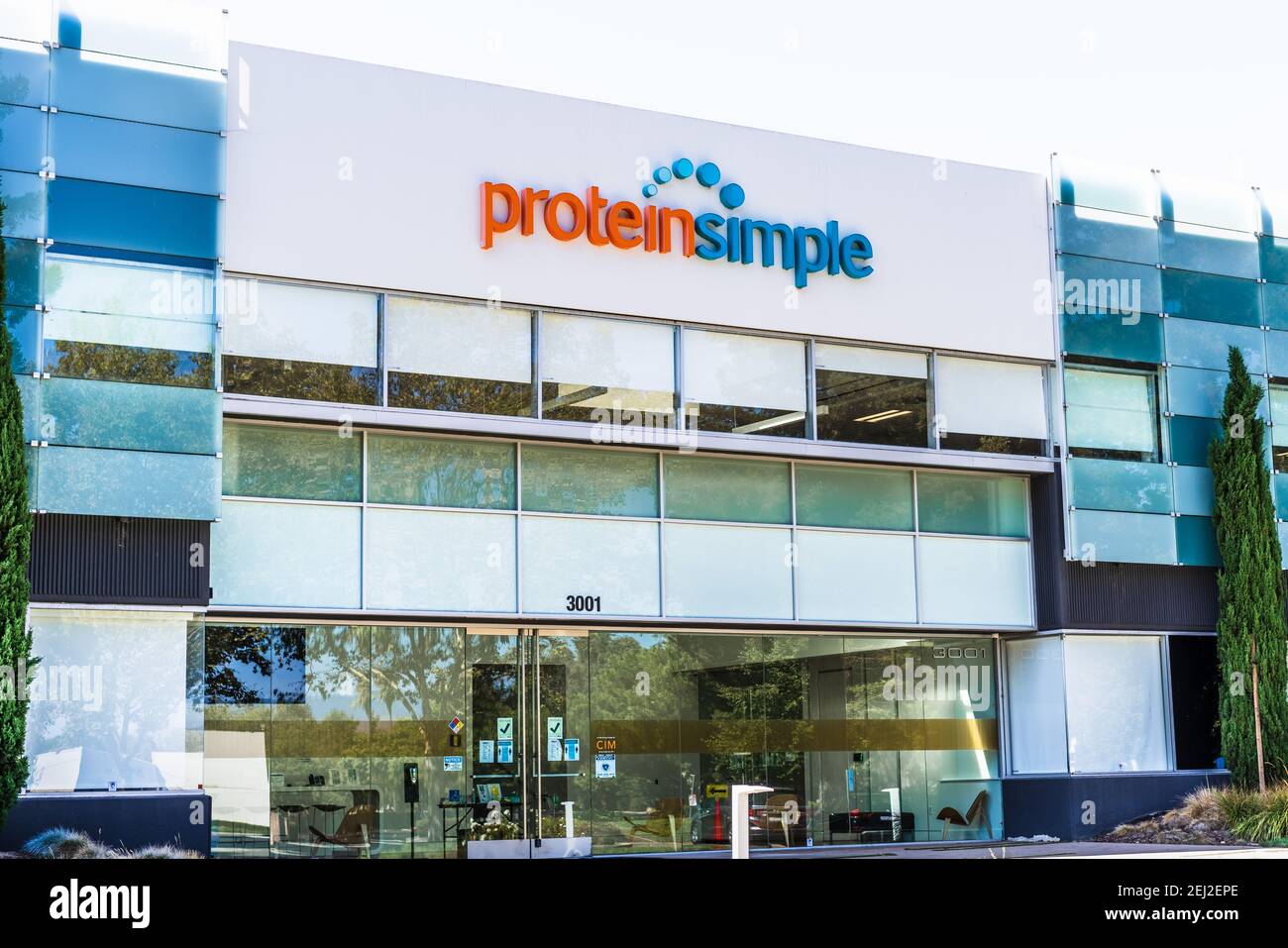 18 sept 2020 San Jose / CA / USA - ProteinSimple siège dans la Silicon Valley; ProteinSimple, qui fait partie de Bio-Techne Corporation, développe instrumentati Banque D'Images