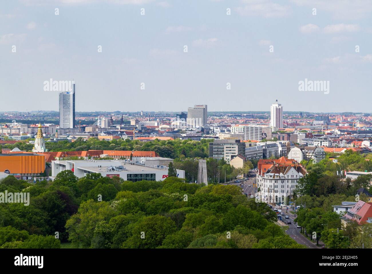 Blick über die Stadt Leipzig Banque D'Images