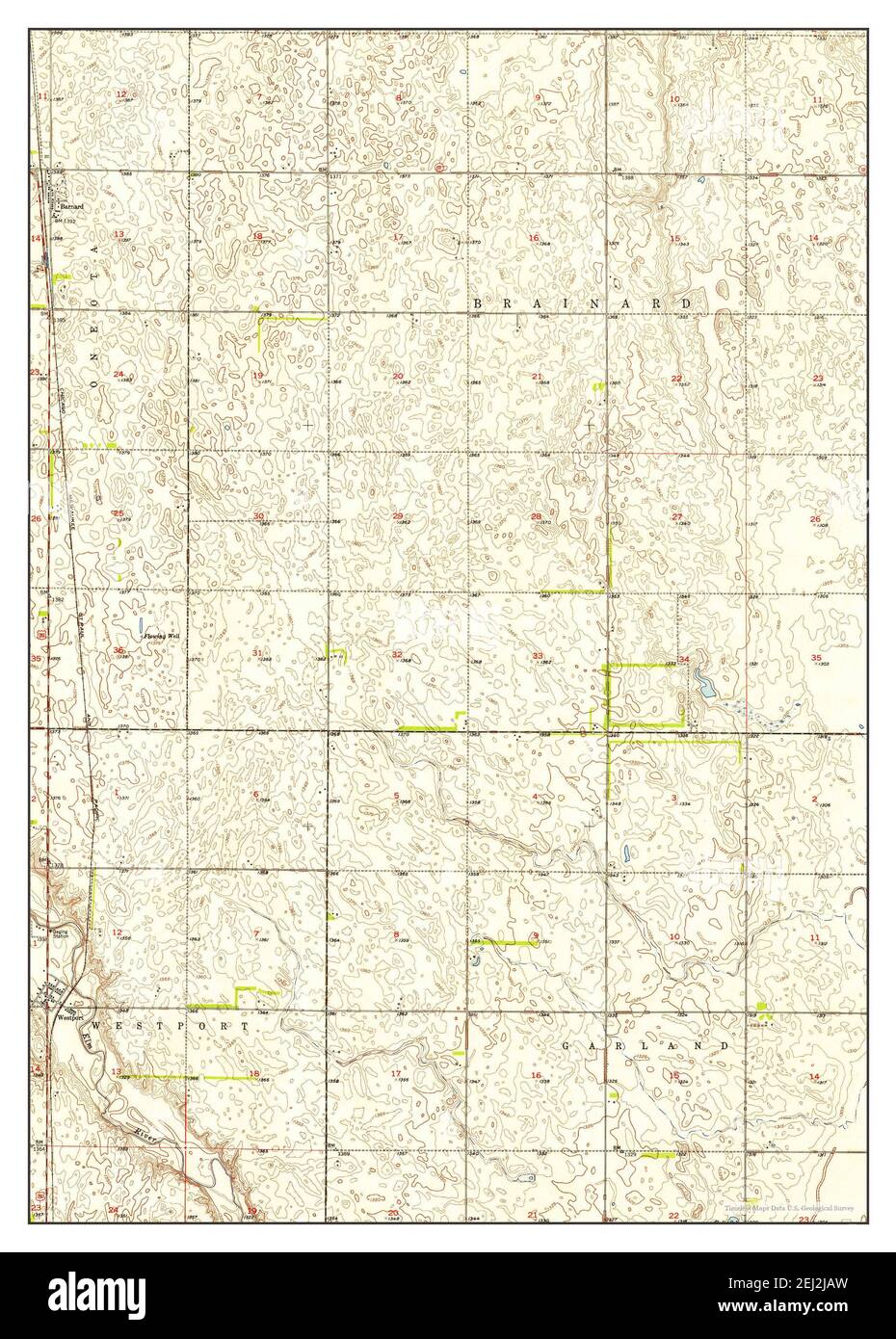 Westport, Dakota du Sud, carte 1952, 1:24000, États-Unis d'Amérique par Timeless Maps, données U.S. Geological Survey Banque D'Images