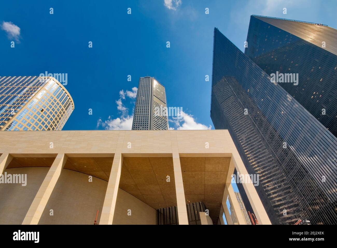 Jones Hall, quartier des théâtres, gratte-ciels du centre-ville, Houston, Texas, ÉTATS-UNIS Banque D'Images