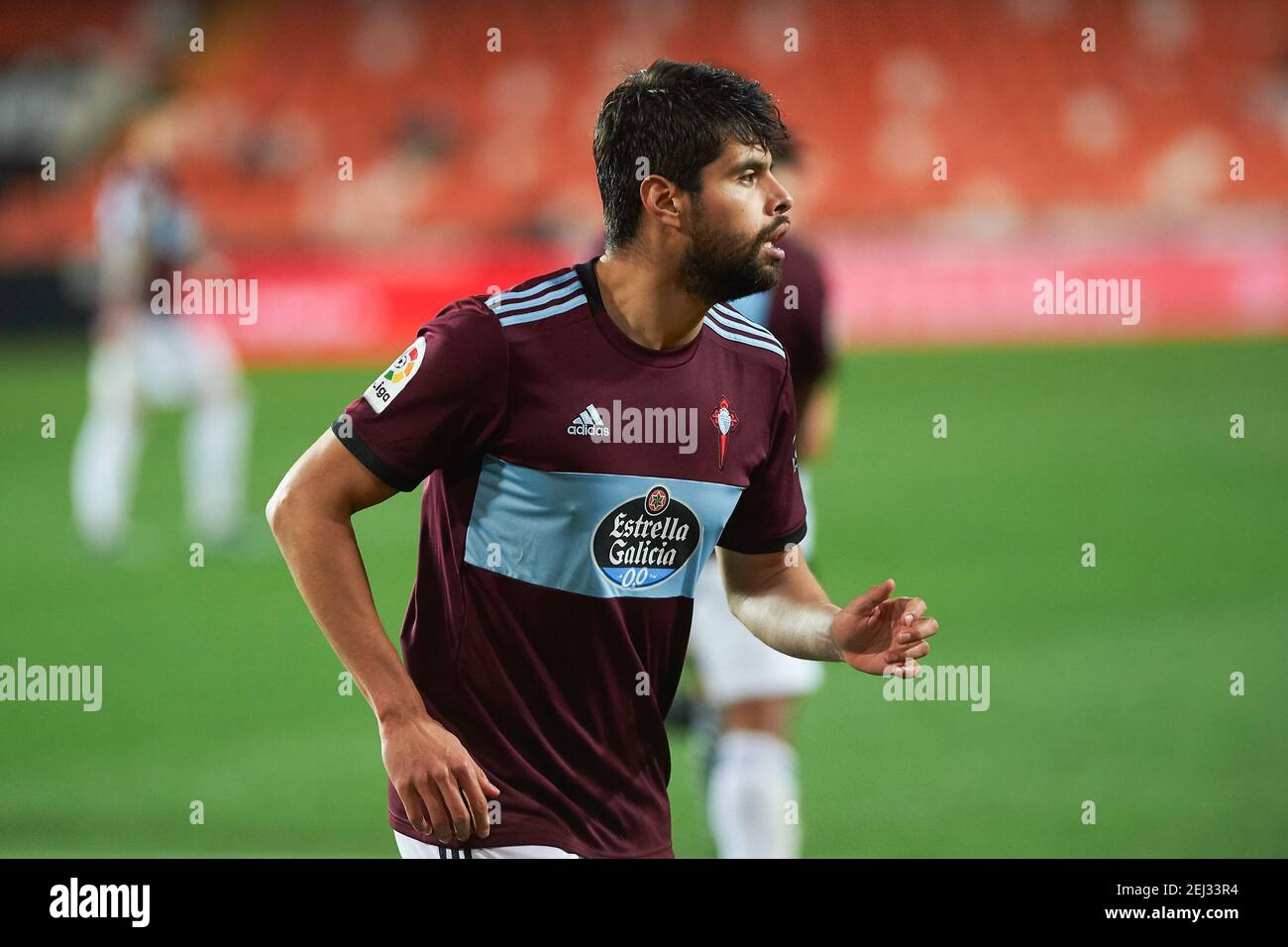 Nestor Araujo de Celta de Vigo pendant le championnat d'Espagne Match de football de la Liga entre Valencia CF et RC Celta De / LM Banque D'Images