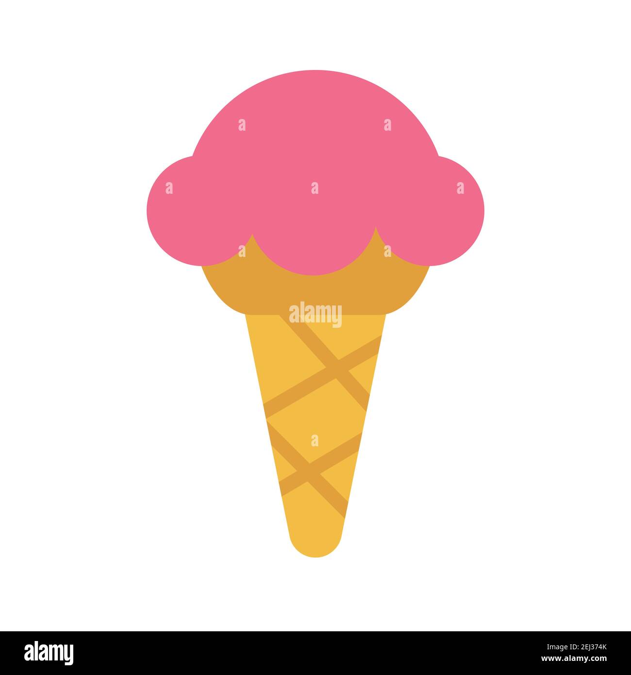 Ice Cream simple Food Icon dans un style tendance isolé sur fond blanc pour les applications Web et le concept mobile. Illustration vectorielle. EPS10 Illustration de Vecteur