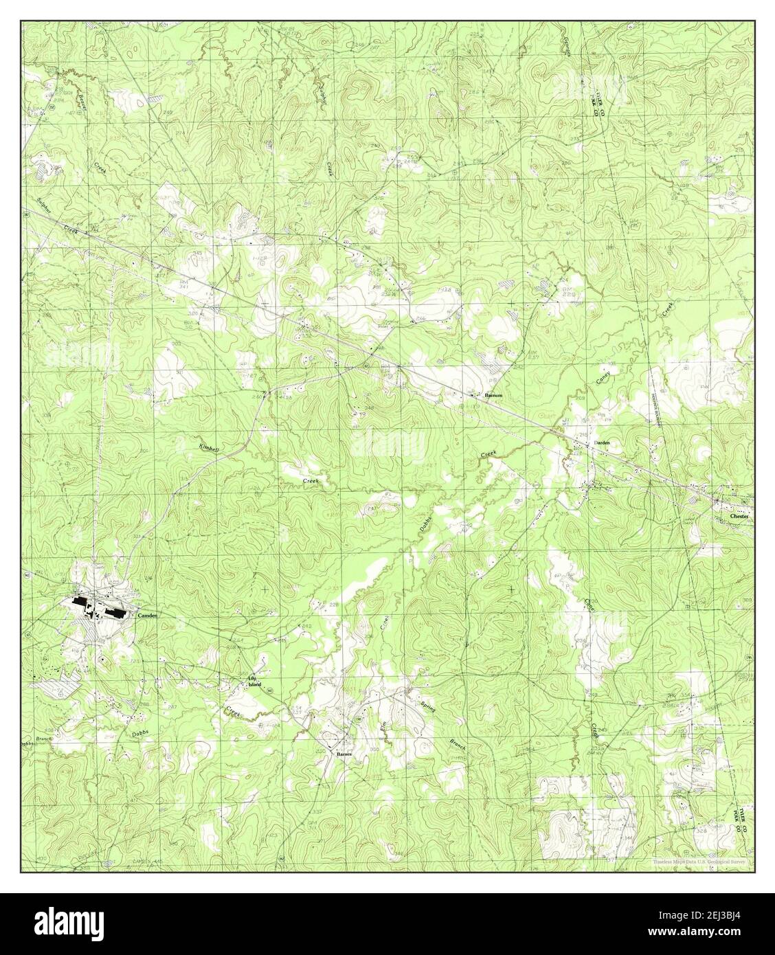 Camden, Texas, carte 1984, 1:24000, États-Unis d'Amérique par Timeless Maps, données U.S. Geological Survey Banque D'Images