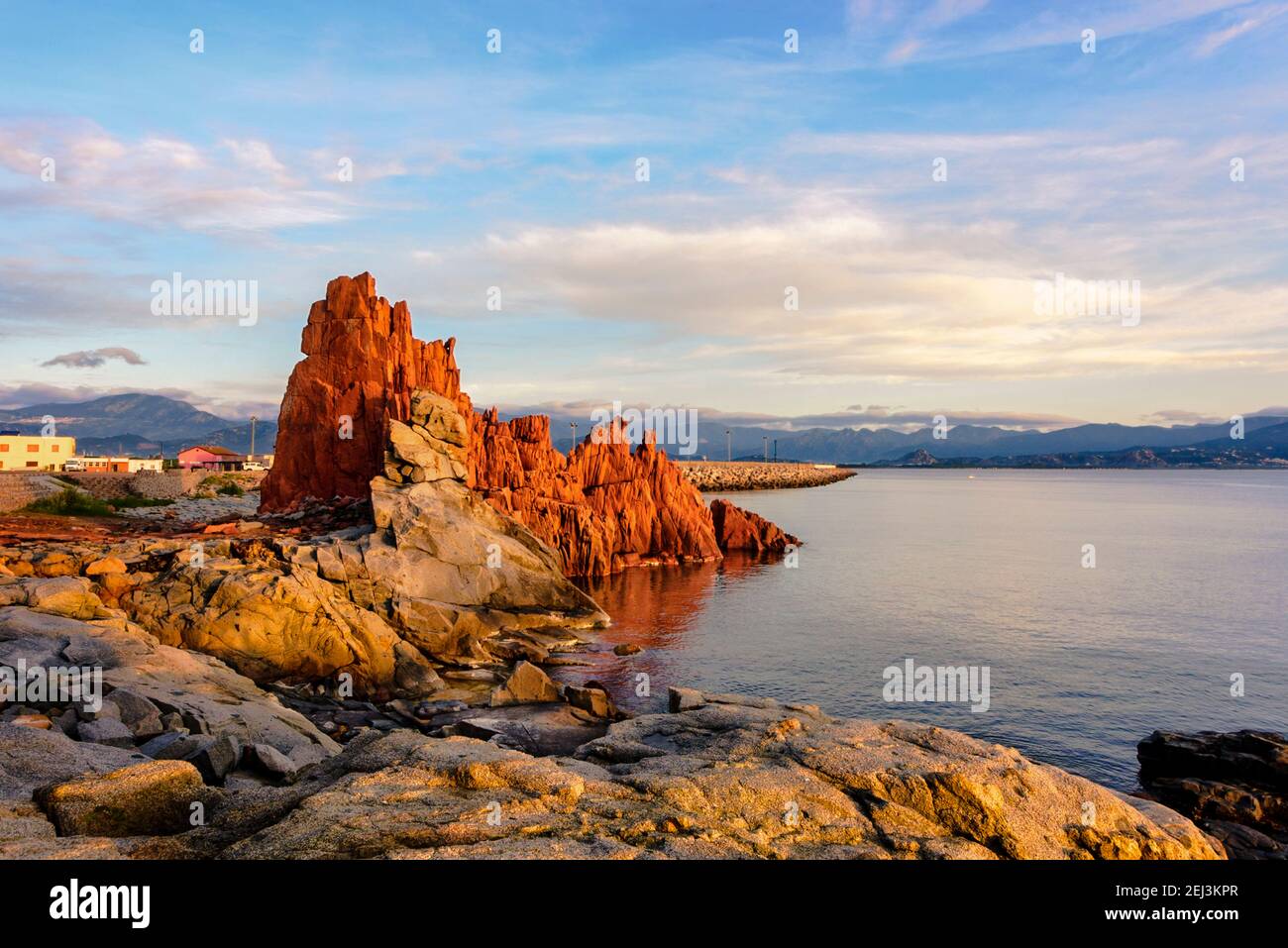 Rochers rouges d'Arbatax, Sardaigne, Italie Banque D'Images