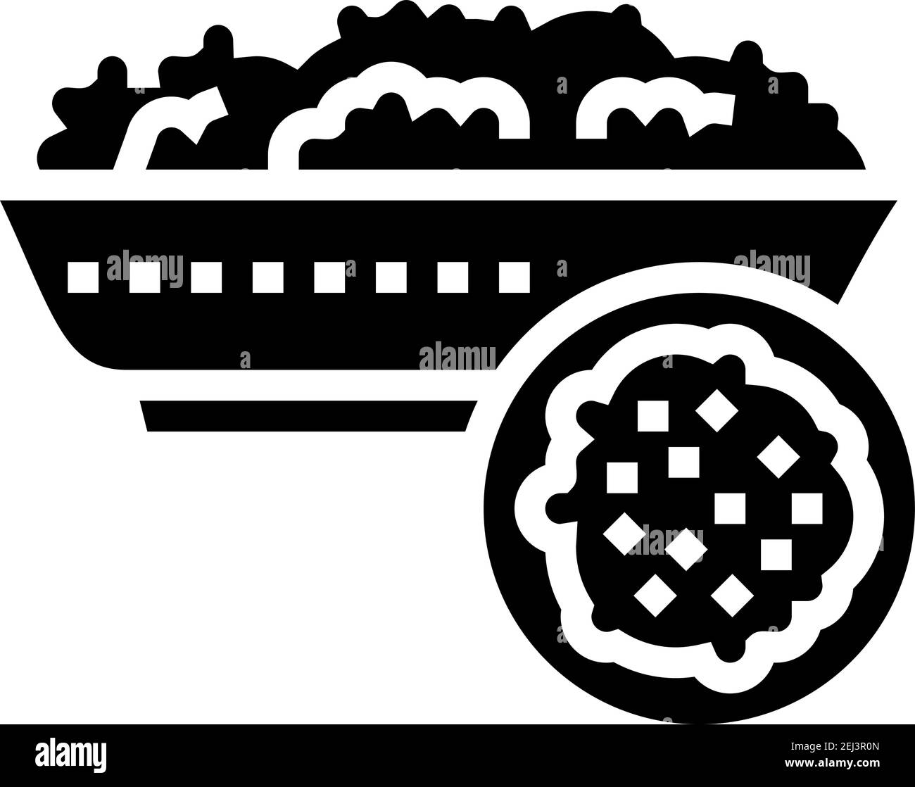 illustration vectorielle de l'icône de glyphe de groat de semolina Illustration de Vecteur