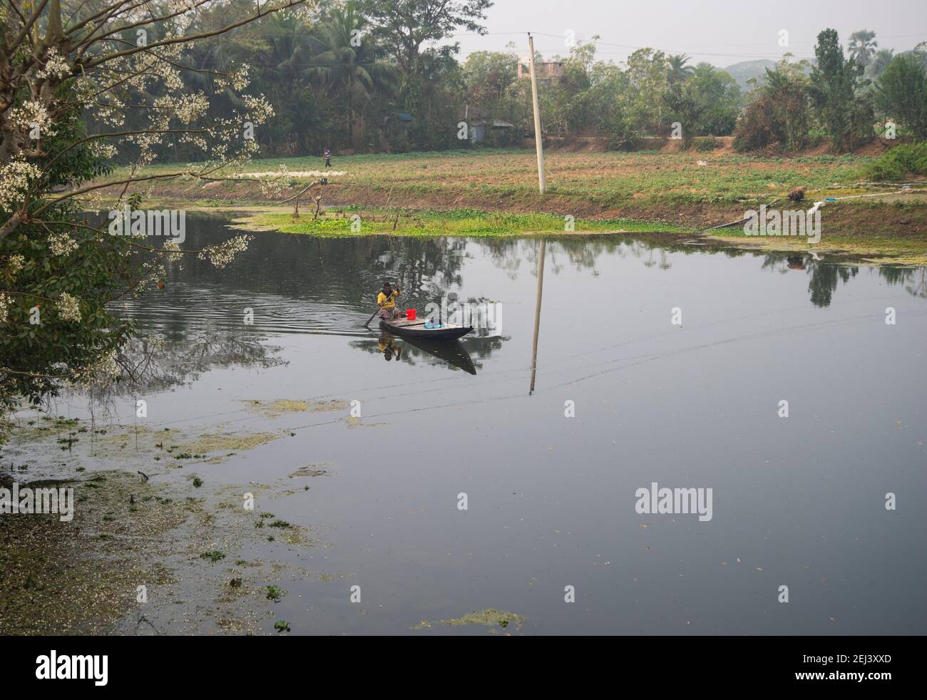 Bateau de pêche à Khulna, Bangladesh. Banque D'Images