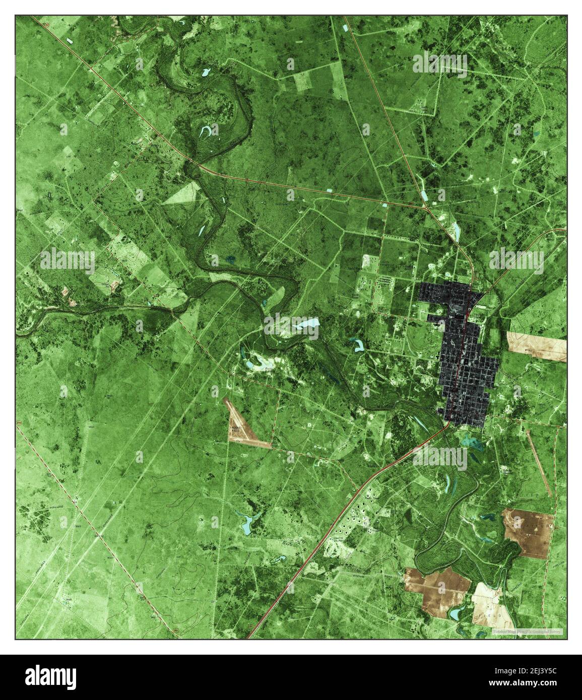 Refugio, Texas, carte 1979, 1:24000, États-Unis d'Amérique par Timeless Maps, données U.S. Geological Survey Banque D'Images