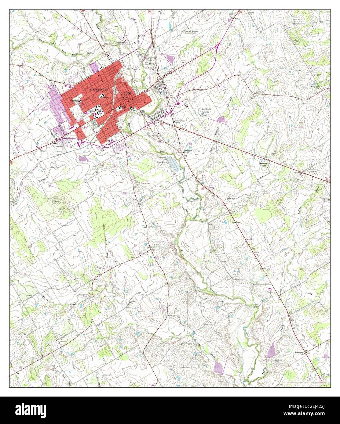 Carte de stephenville Banque de photographies et d’images à haute