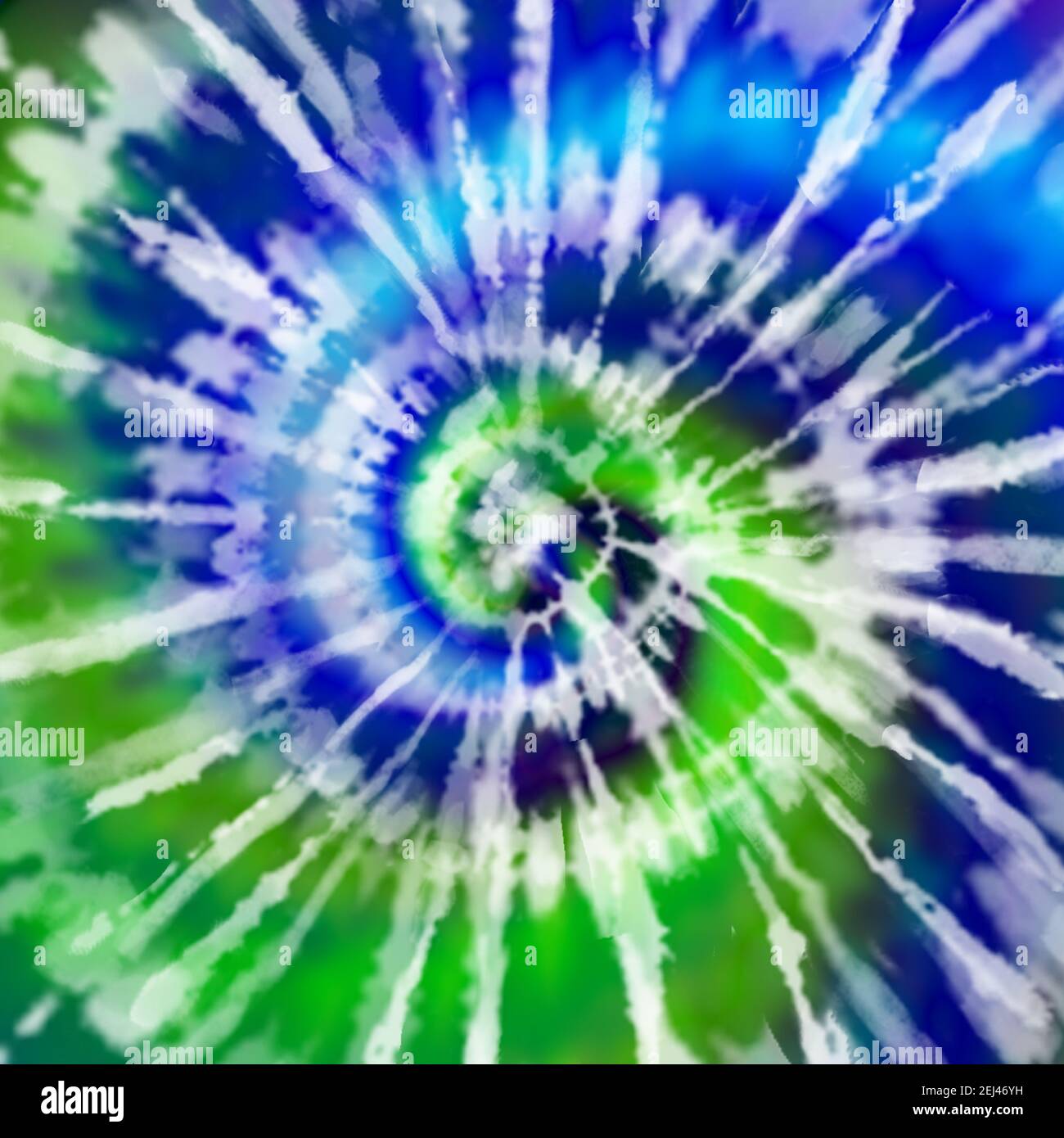 Chemise à motif arc-en-ciel en spirale abstrait teint par noué Banque D'Images