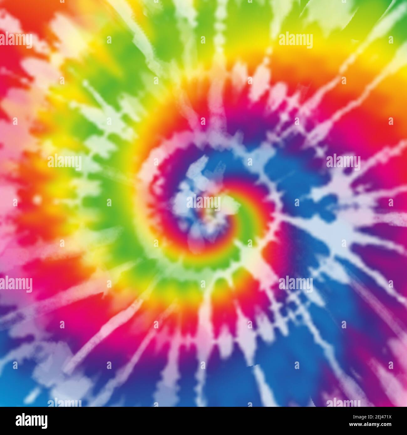 Chemise à motif arc-en-ciel en spirale abstrait teint par noué Banque D'Images