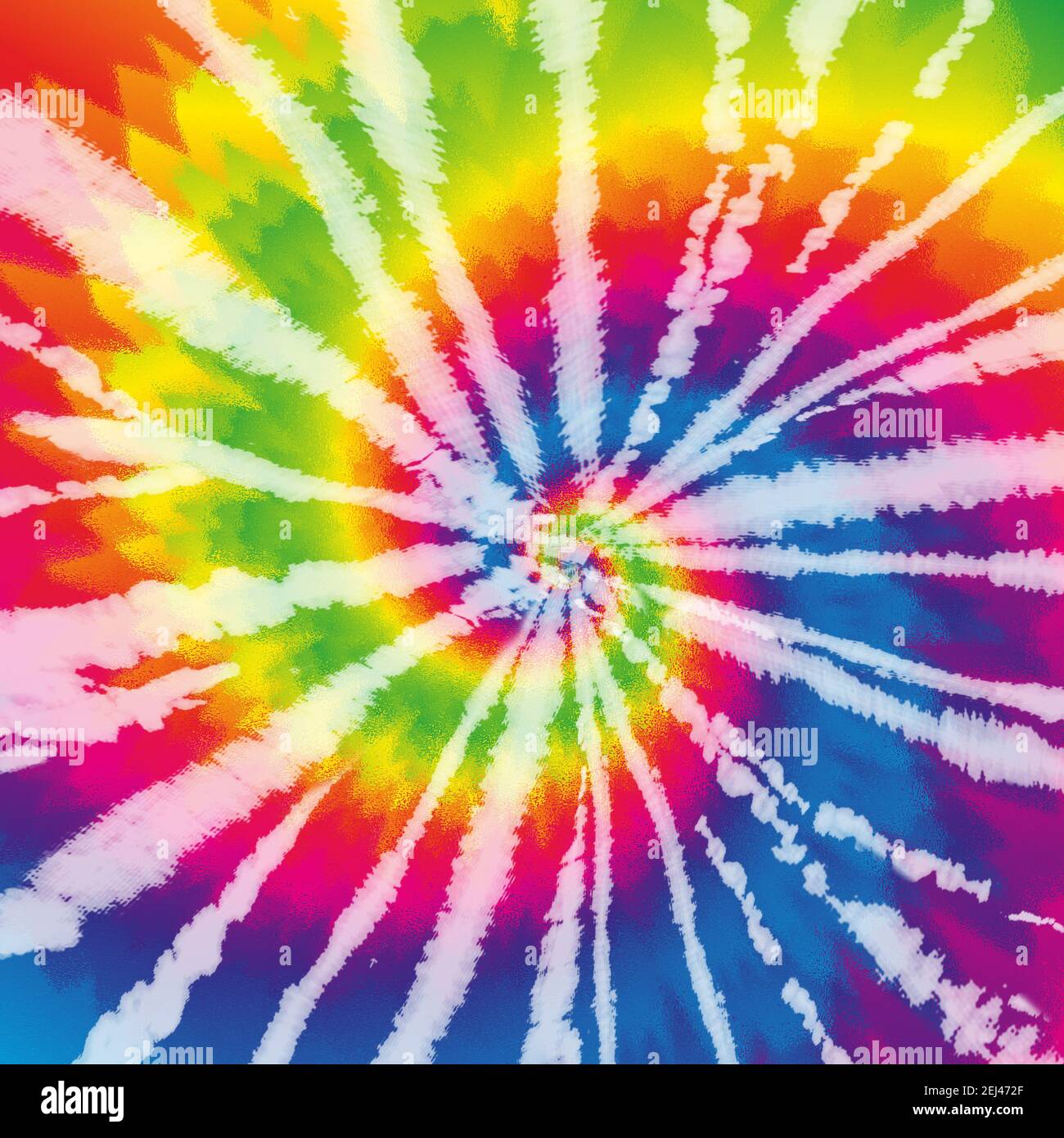 Chemise à motif arc-en-ciel en spirale abstrait teint par noué Banque D'Images