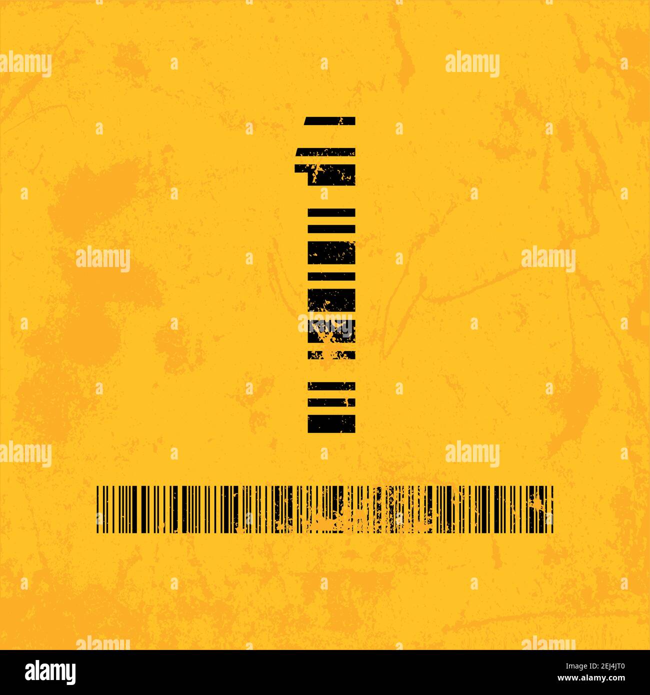 Style élégant de type de code-barres numéro un. Lettres supprimées de lecture de codes-barres. Police personnalisée. Illustration vectorielle Illustration de Vecteur