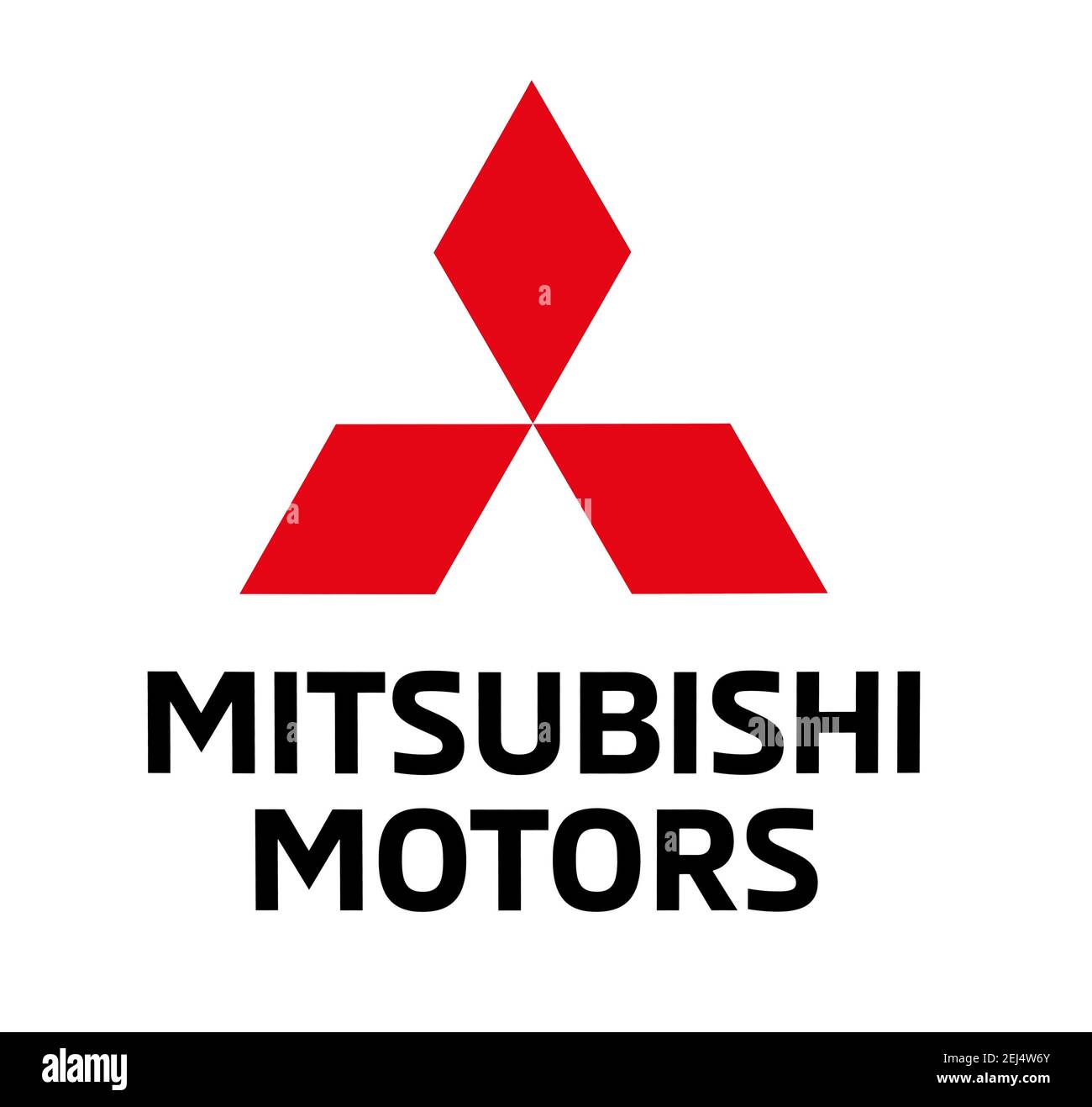 Logo de la marque Mitsubishi Motors, espace libre sur fond blanc Banque D'Images