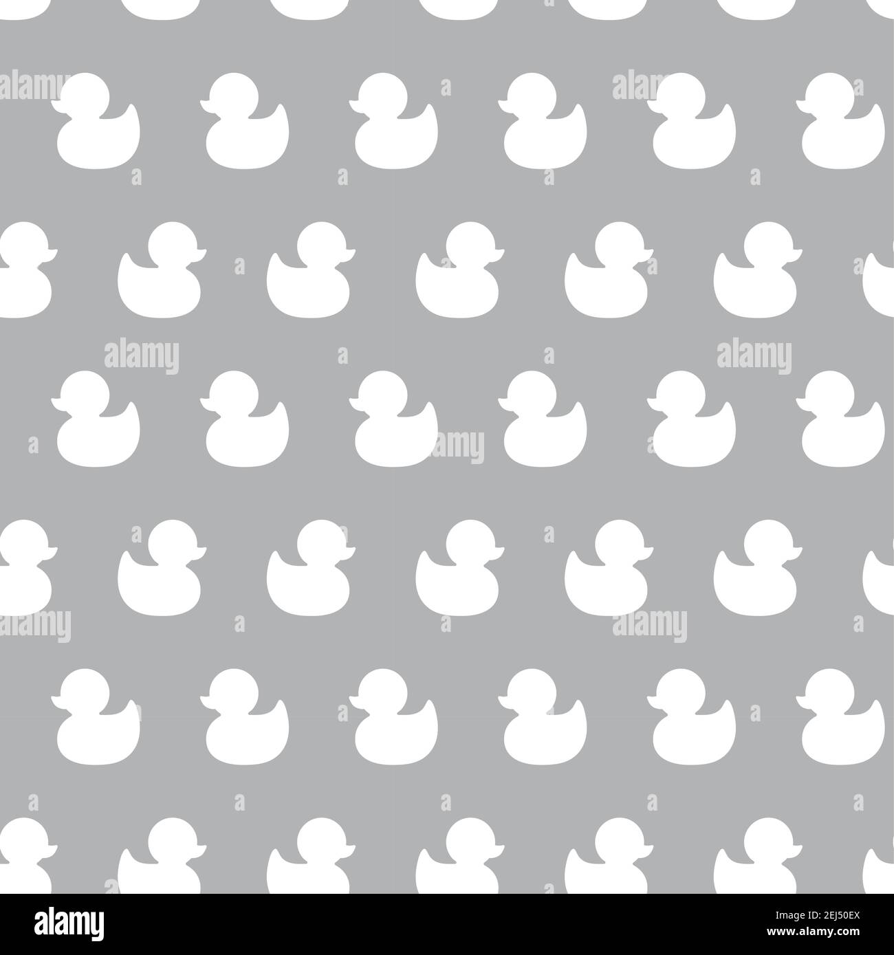 Motif sans coutures en blanc et gris. Imprimé vectoriel pour bébé ou enfant pour papier ou tissu avec canards. Illustration de Vecteur