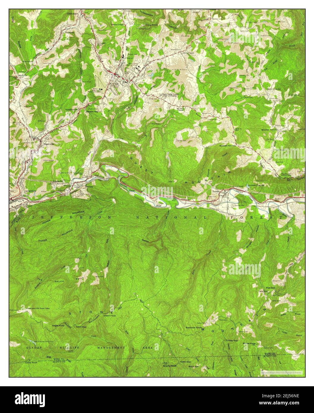 Carte de la virginie sage Banque d'images détourées Alamy