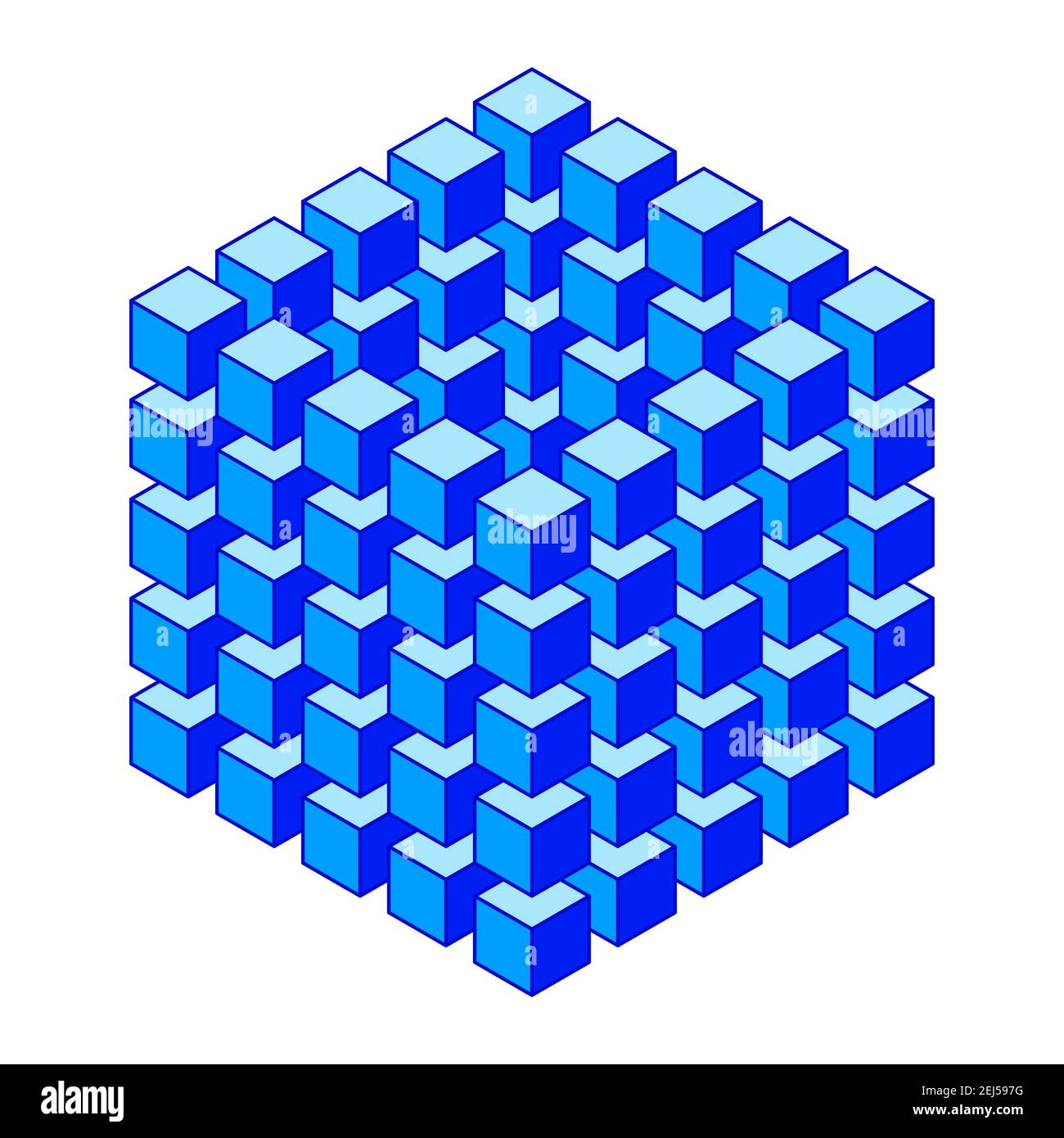 Illustration de la conception abstraite d'un cube 3d Illustration de Vecteur