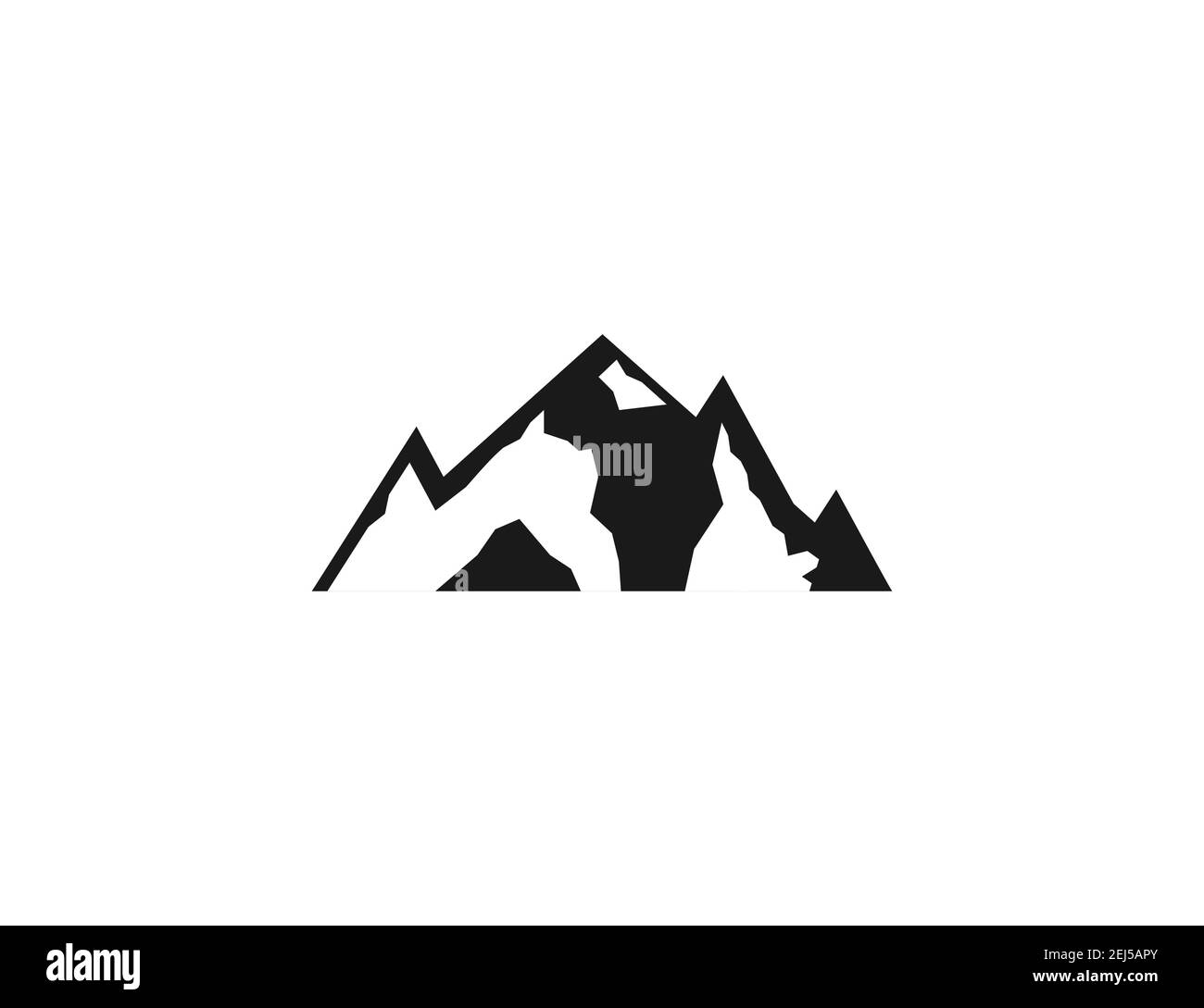 Illustration vectorielle. Icône montagne aventure Illustration de Vecteur