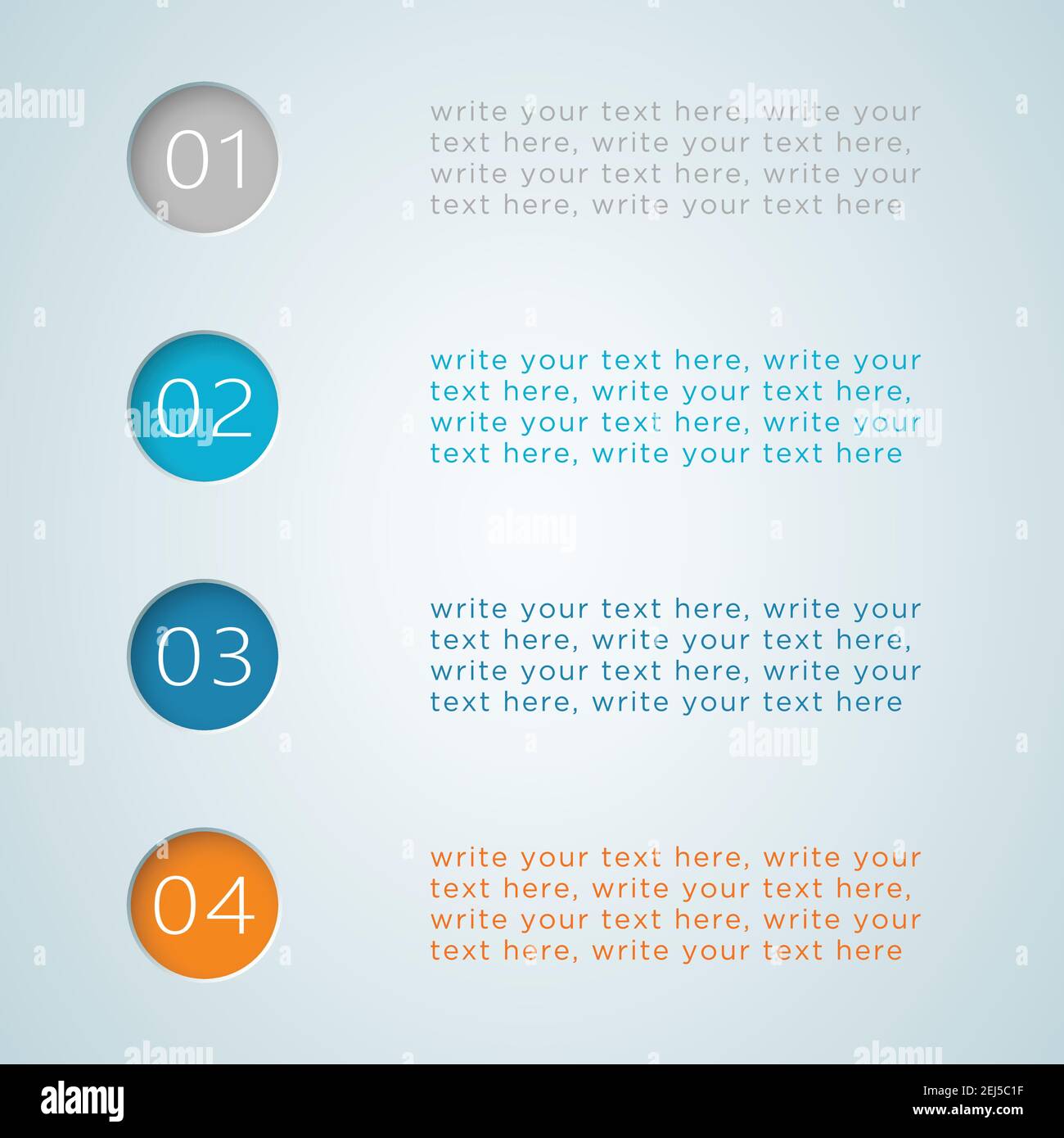 Étapes numérotées 9 Illustration de Vecteur