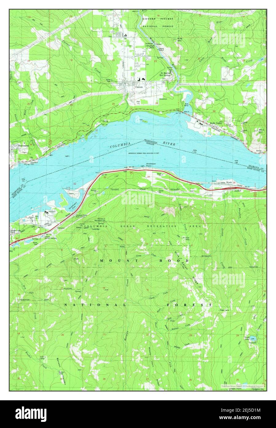 Carte de carnation washington Banque d'images détourées Alamy